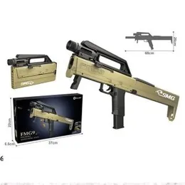 Kids Shooting Games FMG9 EVA Soft Foam Ejection Toy Blaster Shooting with Foam Darts Blaster (0454)