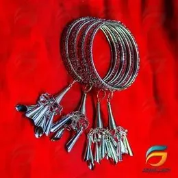Silver plated bangles Silver Lover Stylish hanging bangles Eye-catching Design For Women & girls Jewelry.