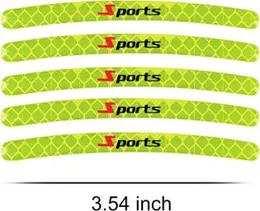 20pcs Reflective Wheel Rim Stripe Decal Sticker for Car Motorcycle Wheels Cycling Bike Bicycle Night Safety Decoration Stripe Universal Anti-Scratch R