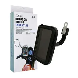 Waterproof Motorbike Side Mirror Glass Phone Holder Case