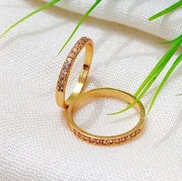 Top Quality Fashion Jewelry Crystal Wedding Rings Stainless Steel  Female Ring For Woman And Girl Best Gift