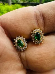 ESH Cute Diana Stone Stud Earrings for Women & Girls