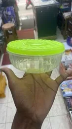 Round Plastic Storage Container with Green Lid â Small Airtight Kitchen Box