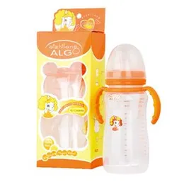 ALGO Double Handed Glass Feeding Bottle with Spoon