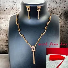 Gold Plated High Quality Rich Look New Design Necklace Set with Earrings & Fixed Stones for Women & Girls (Free Box)