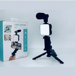 Studio Kit â Smartphone & Camera Vlogging Kit AY-49 | LED Fill Light + Microphone + Tripod | Video & Photography Suit