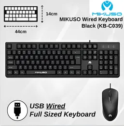MIKUSO KB-C039 Wired Keyboard & Mouse Combo