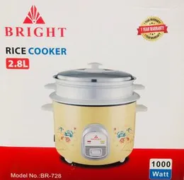 Bright BR-728 1.8L Rice Cooker - 1 Year Warranty Non-Stick Pot Automatic Keep Warm Small Family Kitchen Appliance