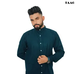 Premium Linen Long sleeve Shirt â Dark Blue
