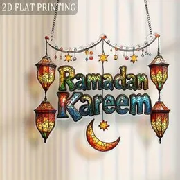 2D a Piece of Flat Acrylic, Garden Religious Theme Window Hanging, Multi-Functional, with Easter Lighthouse Design, Suitable for Festivals, Home, Porc