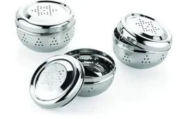 15cm silver Stainless Steel Bowl Deep Flat Base Catering Baking Food Serving Bowl