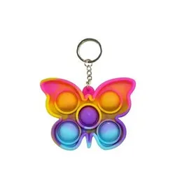 Colorful Key chain Funny Bubble Pops Fidget Toy Fidget Toys Keychains Anti-stress keytags