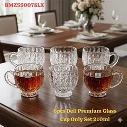 210ml 6pcs Deli premium glass cup