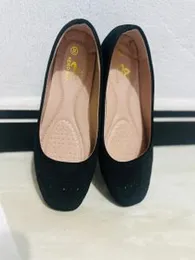 adies Midnight Suede Glitter-Dust Flats