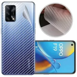 Carbon Fibre back sticker For OPPO F19 Mobile Phone Back Skin Rear Protective Sticker