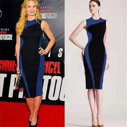 Womens Elegant Sleeveless Slim Pencil Dress
