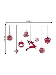 Rawpockets ' Christmas Hanging Decorative ' Self Adhesive Wall Sticker (Pack of 4) (FROM INDIA FAAZ)