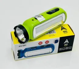 Akio AS-691 Rechargeable Torch |Ultra Bright LED Flashlight, Durable & Portable