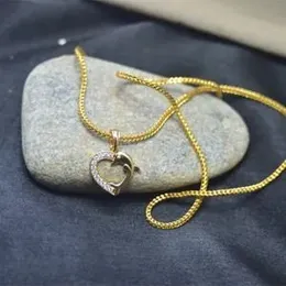 Gold plated 2.2mm fox chain with dolphin heart  pendant.
