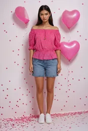 Mini Flora Printed Pink Crop Top