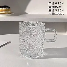 190ml 6pcs heavy glass crystal mug set