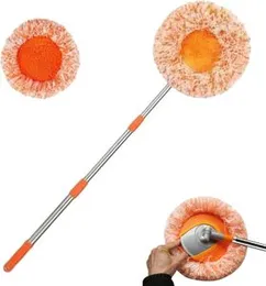 Multi-Functional Orange Sunflower Mop â 360Â° Rotatable Adjustable Wall & Floor Cleaning Mop