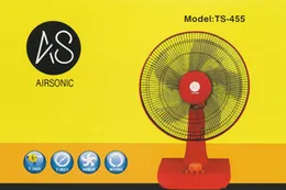 Table Fan 16 Inch TS-455 3 AS Blade Copper Motor 3 Speed Oscillating Thermal Safety Desk Counter Bedroom Office