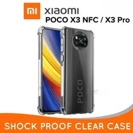 Luxury Shockproof Transparent ThickBallon Bumper Case For Mi POCO X3 NFC X3 Pro Crystal Transparent Premium Quality Xiaomi Shockproof Protective Phone
