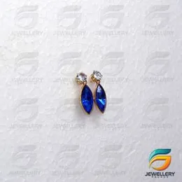 Earring Geometric Oval Metal Dangle Earrings With Multicolor  Stone For Women..