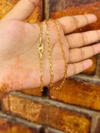 Gold Plated Beautiful Rich Look Oval Link Design Chain for Women & Girls – Fashion Jewelry Necklace