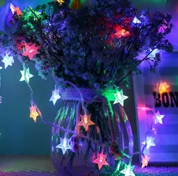 20 Star/Snowflake LED String Lights â Battery Operated Decorative Lights