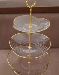 Home Polypropylene Clear 3 Layer Serving Tray.
