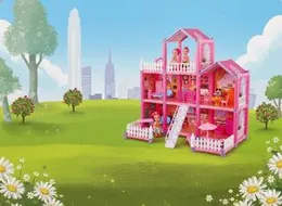 Little Girl Toy Princess Castle Villa Toy DIY Villa 118PCS Castle Doll House Assembly Villa