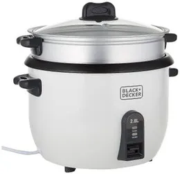 Black and Decker Rice Cooker 2.8L Non-Stick With Glass Lid – RC2850-B5