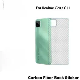 Carbon Fibre back sticker For Realme C11 2021