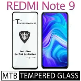 Redmi Note 9 Branded MTB High Quality Screen Protector Full Glue 9D MTB tempered Glass for Redmi Note 9