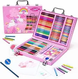 208 PCS Drawing Art Kit with Double-Sided Trifold Easel |Complete Art Supplies Set with Pastels & Crayons for Kids and Adults