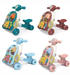 Cartoon Intelligence Safe Multifunctional 4 in 1 Baby Toddler Walker with Music