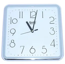 Ajanta Quartz Wall Clock AJ-677 Square Blue Black Plastic Analog Battery Clock