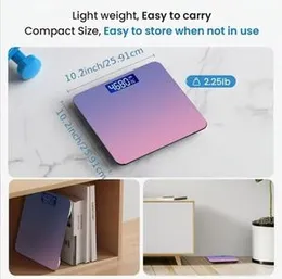 Digital Bathroom Scale with Temperature, Highly Accurate Body Weight Scale, Illuminated LCD Display