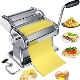 marcato Pasta Maker Machine,Manual Hand Press,Adjustable Thickness Settings,Noodles Maker with Washable Aluminum Alloy Rollers and Cutter, Perfect for