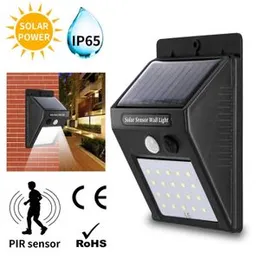 Smart 20 LED Solar Lights Outdoor Waterproof Solar Motion Sensor Light Outside Wall Lamp for Driveway Patio Garden Path