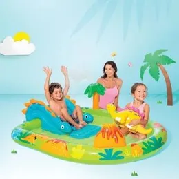wimming Pool Inflatable Swimming Pool Dinosaur Slide Inflatable Swimming Pool Summer Outdoor Cartoon Water Fountain Above Ground Pool |.