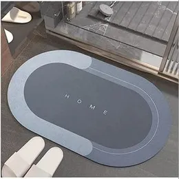 Water absorbed oval carpet