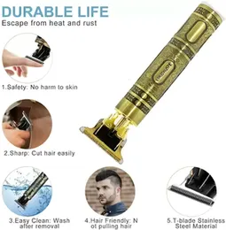 T9 Vintage Men's Hair Clipper – Professional Electric Shaver & Rechargeable Trimmer