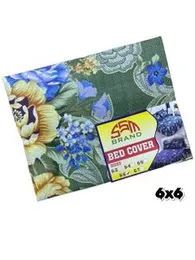 Sem Floral Printed Bed Cover 6Ã6 Feet (72âÃ72â) â Fits 6â Thickness Mattress