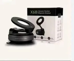 X68 Mechanical Vacuum Suction Cup Magnetic Car Phone Holder