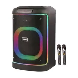 Brodu BTS 2103 Bluetooth Speaker - 8" Super Bass Karaoke Speaker with Dual Wireless Mics