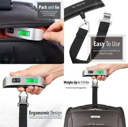 Digital LCD Electronic Luggage Scale with Hook String 50kg/10g (0.02lb - 110lb)