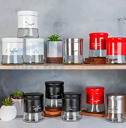 House of Florence Red Glass Canisters Set of 3